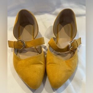 Forever 21 Yellow Pointed Flats